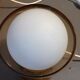Pair of bedside lamps Italy1960/1970 in glass and white opaline.
