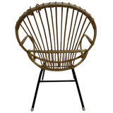 Rattan chair by Dirk van Sliedregt Rohe Noordwolde 1960 in the Netherlands
