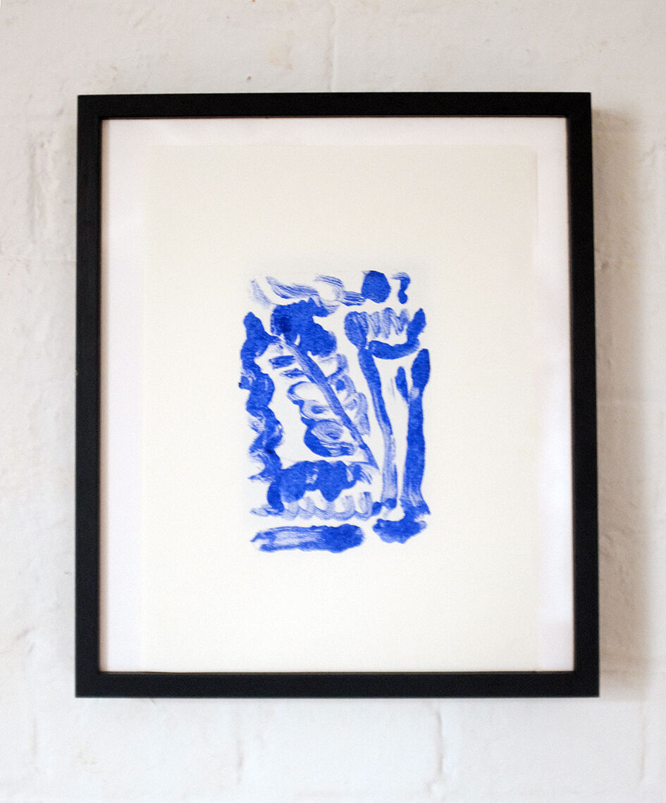 Blue monoprint ii