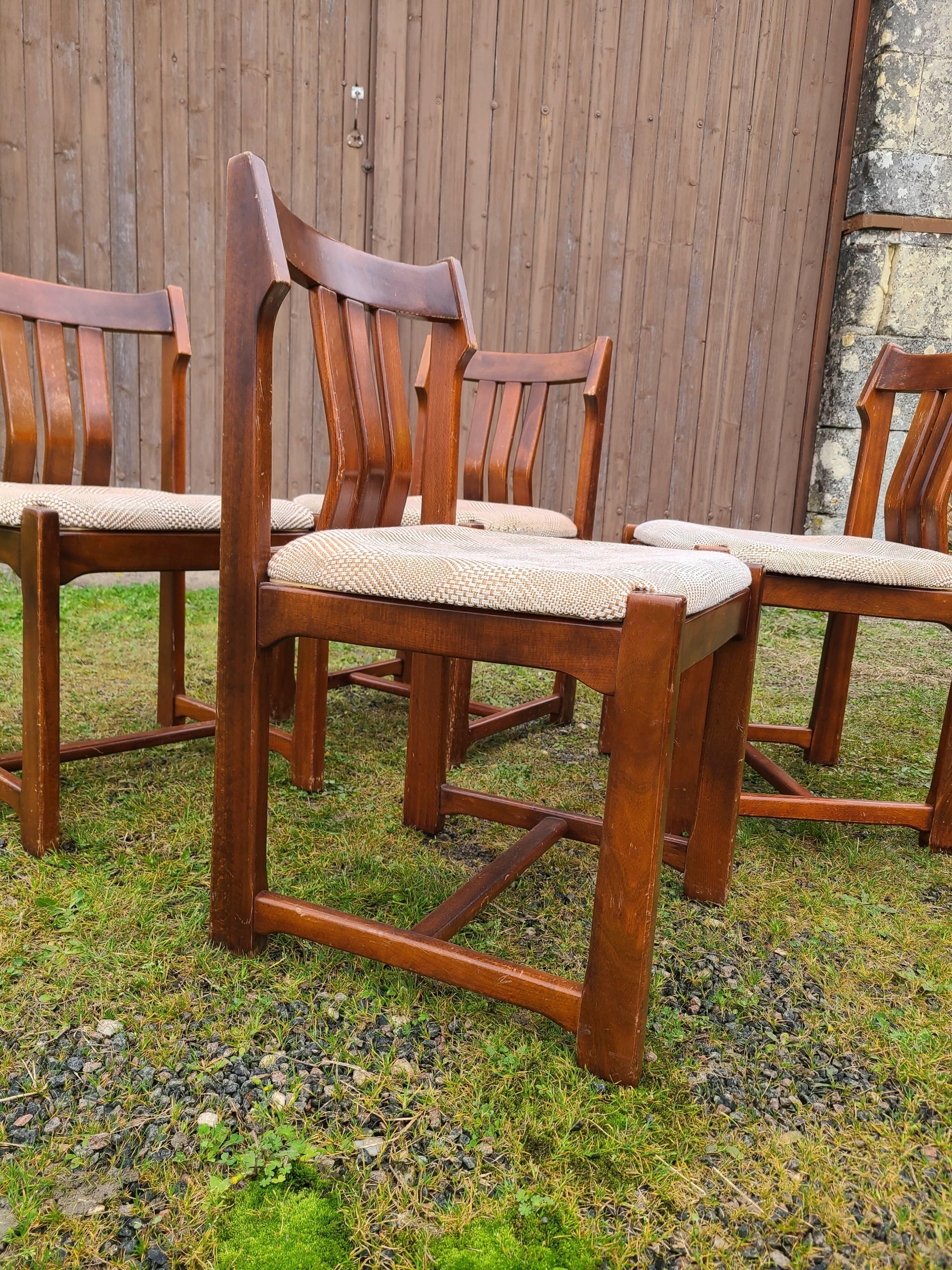 Set of 4 Scandinavian style chairs 1960