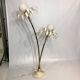 Two branch palm tree floor lamp 1970s italian hollywood regency brass