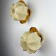 Pair of cocoon sconces with pine, Italy, 1970s