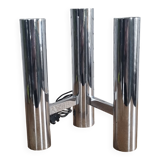 Double chrome wall lamp, Gaetano Sciolari, vintage, 70s