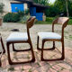 Quatre chaises Baumann traîneau vintage design 1960 1970