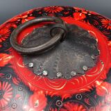 Wooden chapati box and fittings from India