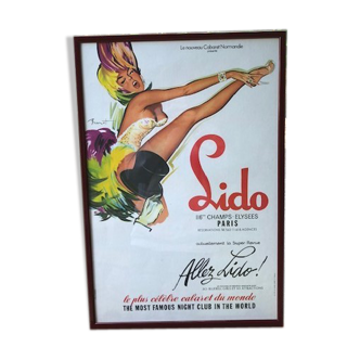 Affiche originale d'époque, Cabaret Lido