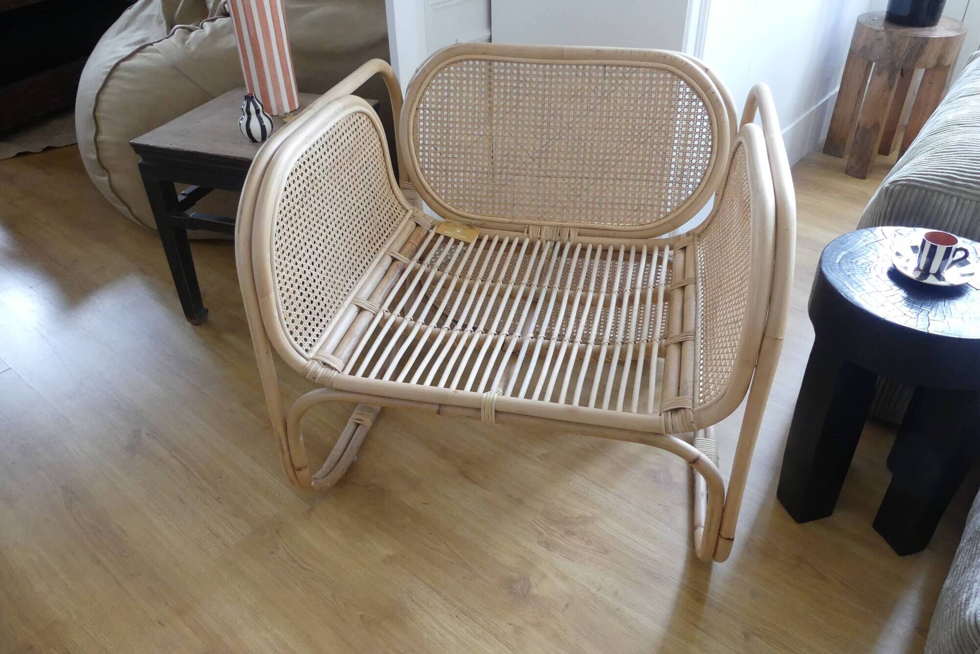 Relax armchair in rattan and canning of balî