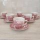 Tasses et sous-tasses Ironstone / service café thé Anglais "Olde Count