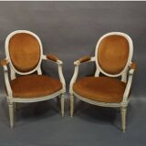 Pair of Louis XV style cabriolets