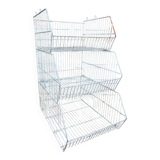 Stackable Wire Grocery Shelf Lockers