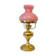 Lampe vintage rose et dorée