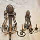 Pair of neoclassical wrought iron wall lights