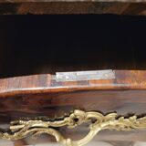 Commode de style Louis XV en marqueterie et marbre, Napoléon III, France XIXème s.