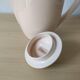 3 cups + Digoin Sarreguemines pink Art Deco jug