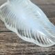 Opalescent glass leaf knife holder