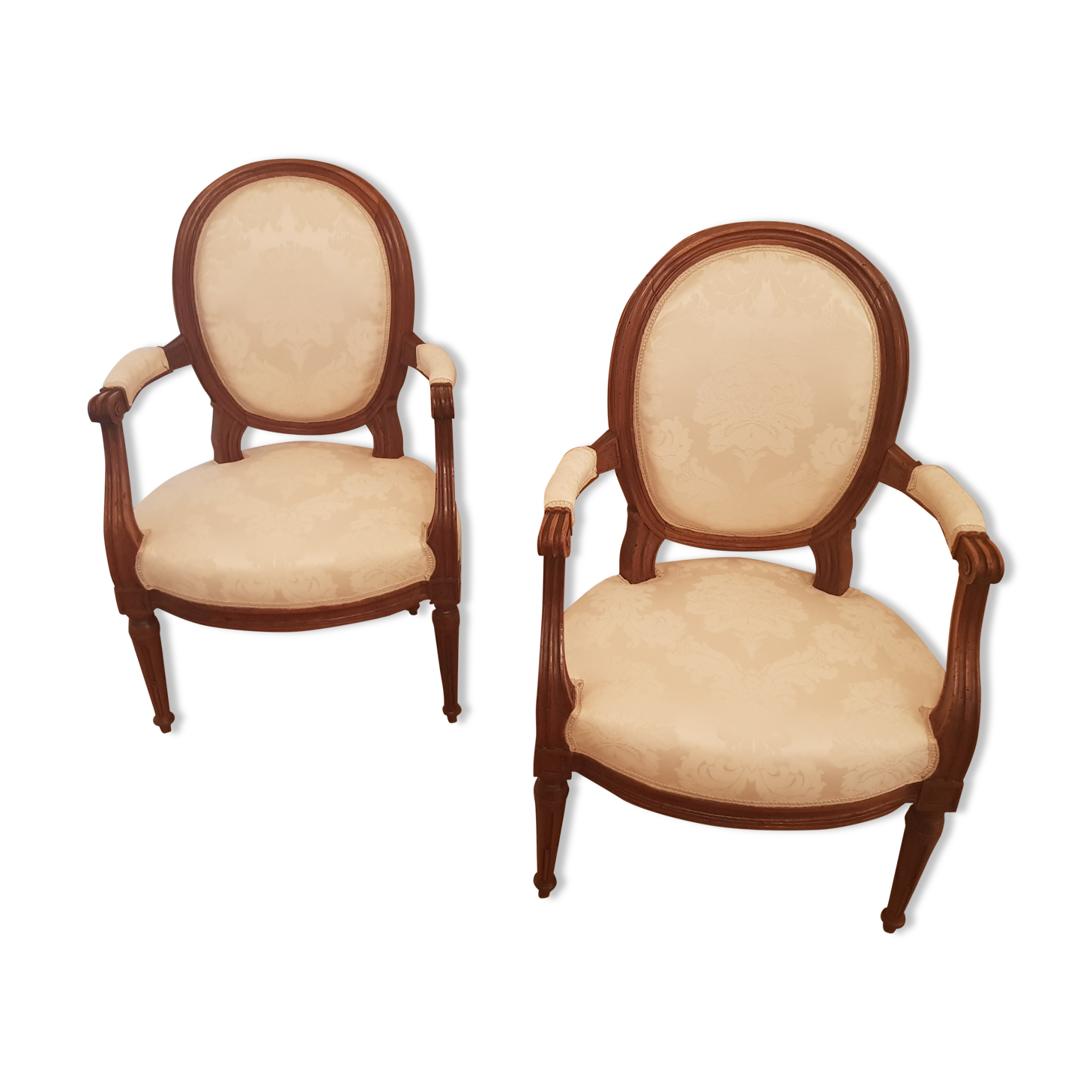 Pair of louis XVI armchairs around 1780