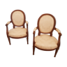 Paire de fauteuils époque Louis XVI vers 1780