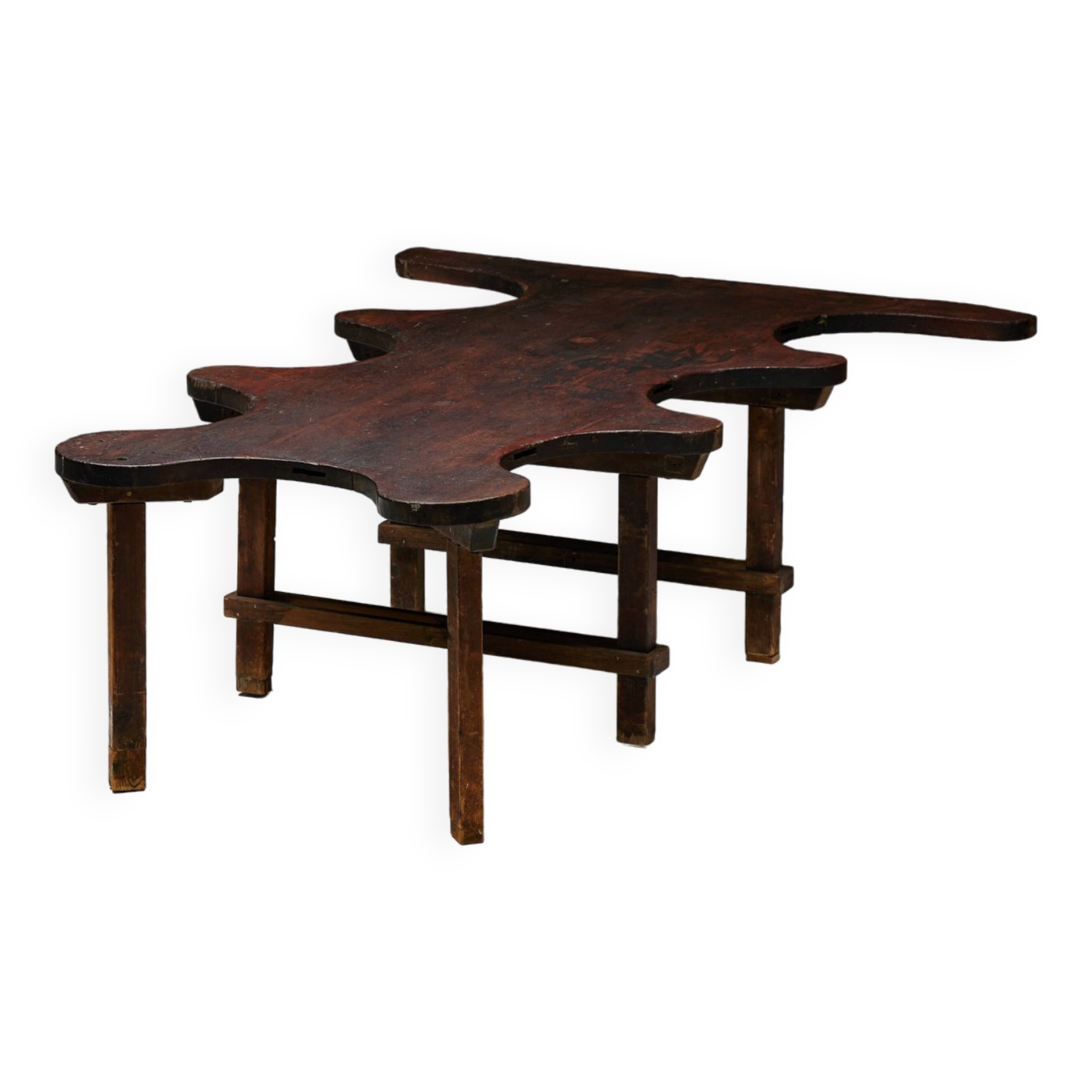 Table Organique Rustique De Forme Libre, France, Fin 19ème Siècle