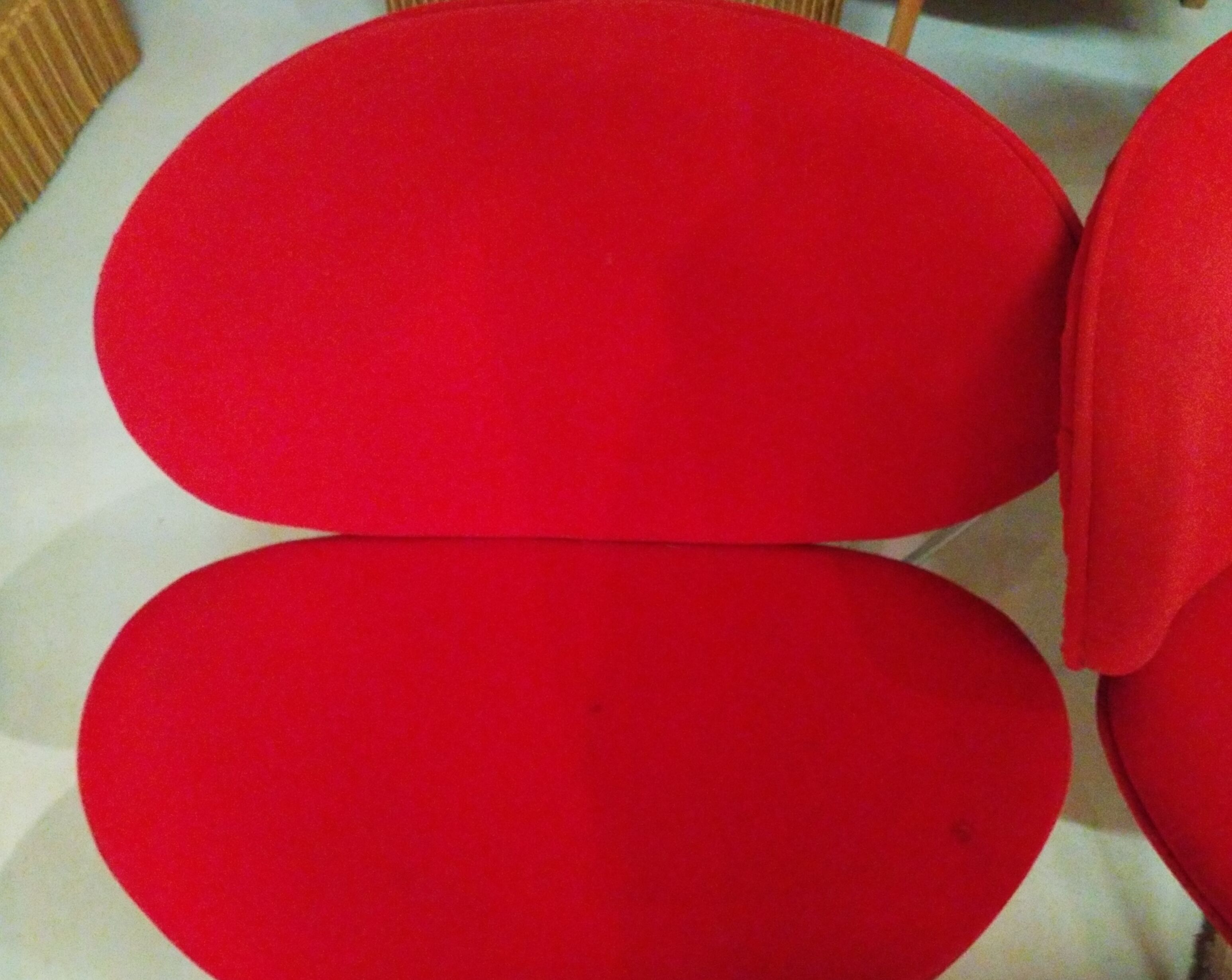 Pair of red armchairs