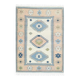 1970s Vintage Turkish Oushak Handmade Wool Cotton Beige Area Rug 185x259