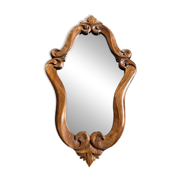 Vintage carved wooden mirror