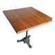 Bistro table 70/70cm solid wood top pedestal table