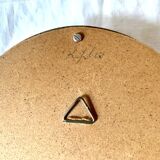 Small vintage wall mirror in gold resin