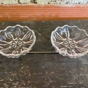 Pair of Antique Saleron Crystal Henri Piubello Salt and Pepper Shakers Vintage