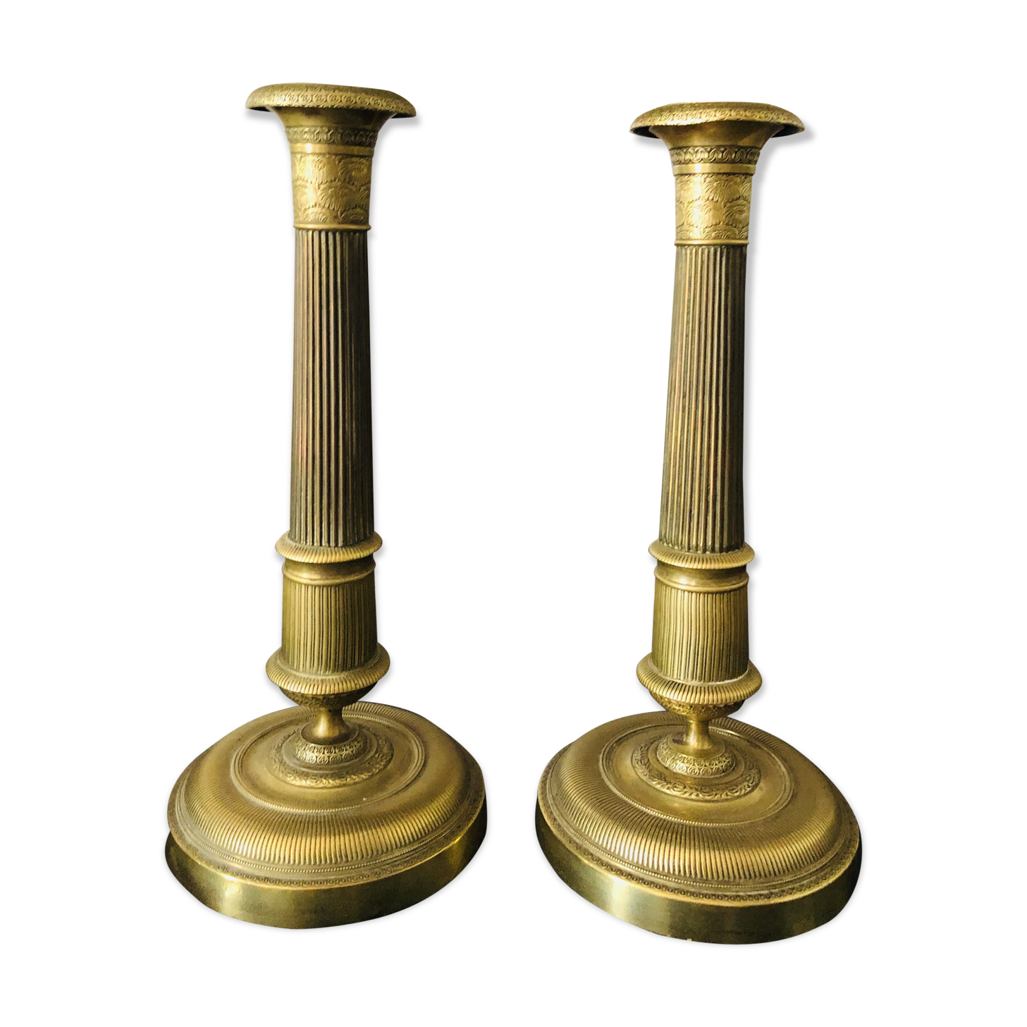 Pair of brass torches