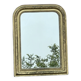Miroir Louis Philippe en bois doré à frise ajourée
