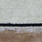 Azilal Vintage Rug 300x200 cm - Minimalist Design Cream and Black