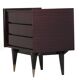 Commode palissandre vernie à 3 tiroirs an 60