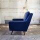 Vintage Blue Skaï Armchair — 1960s Design