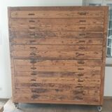 Meuble de métier en bois naturel