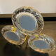 Vintage photo frame in molded glass and brass