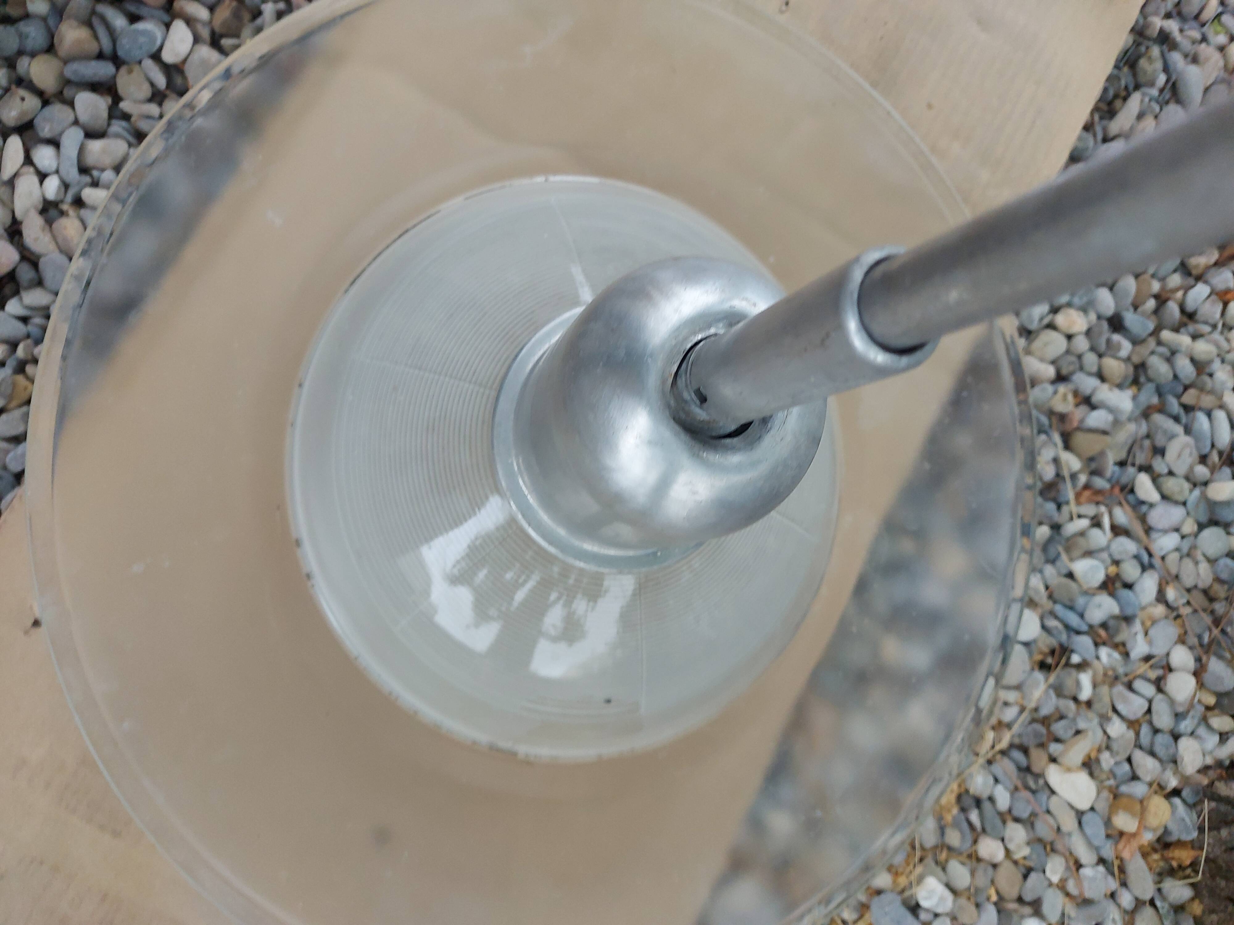 Holophane art deco glass pendant light