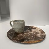 Dish in petrified wood