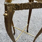 Marble and brass side table