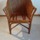 Set of 2 armchairs in adult varnished woven rattan