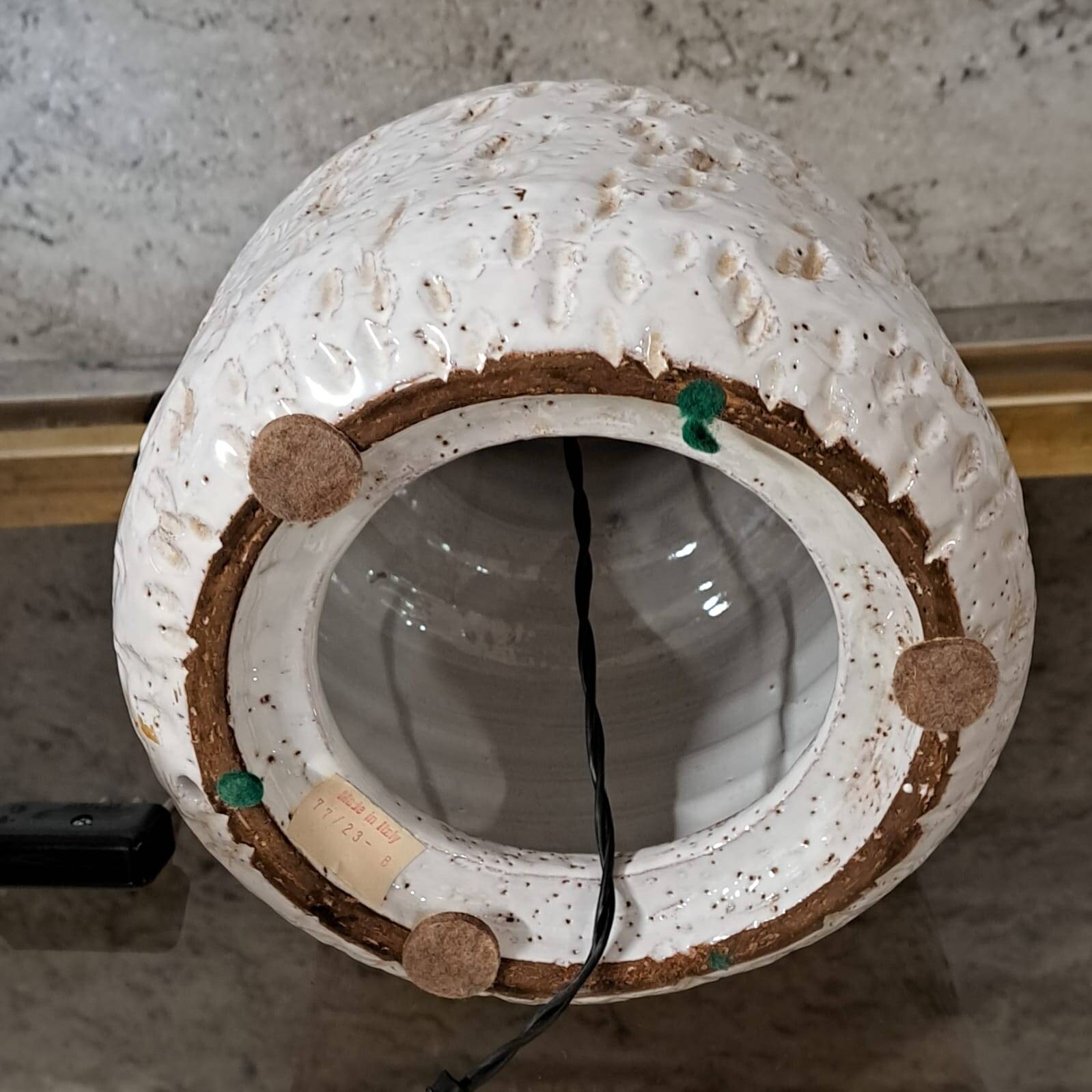 Pair of vintage ceramic lamps made in Italy