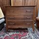 Scandinavian chest of drawers with three drawers in oak feet compass