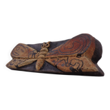 Studio ceramic butterfly wall plaque by Gerhard Liebenthron, Germany, 1982.