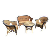 Used rattan lounge
