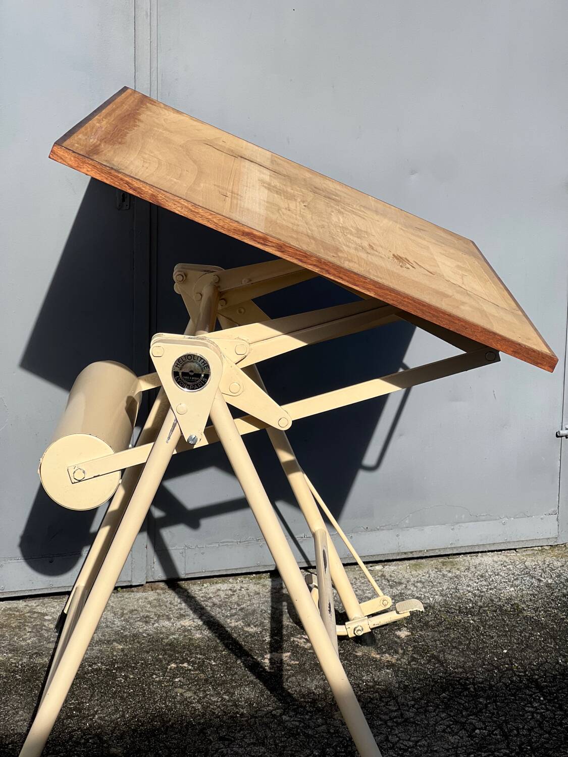 Table à dessin industrielle vintage Heliolithe