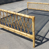 double bed bamboo and rattan vintage, years 60
