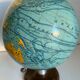 Vintage globe 1950 terrestrial wood Girard Barrère Forest - 38 cm
