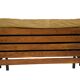 Canapé de salon Mid-Century en cuir cognac petit modèle