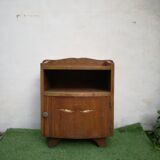 Art deco solid oak bedside