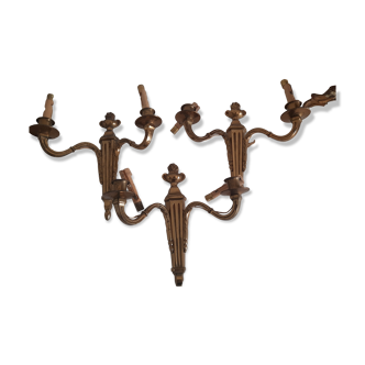 old Louis XVI style bronze sconces