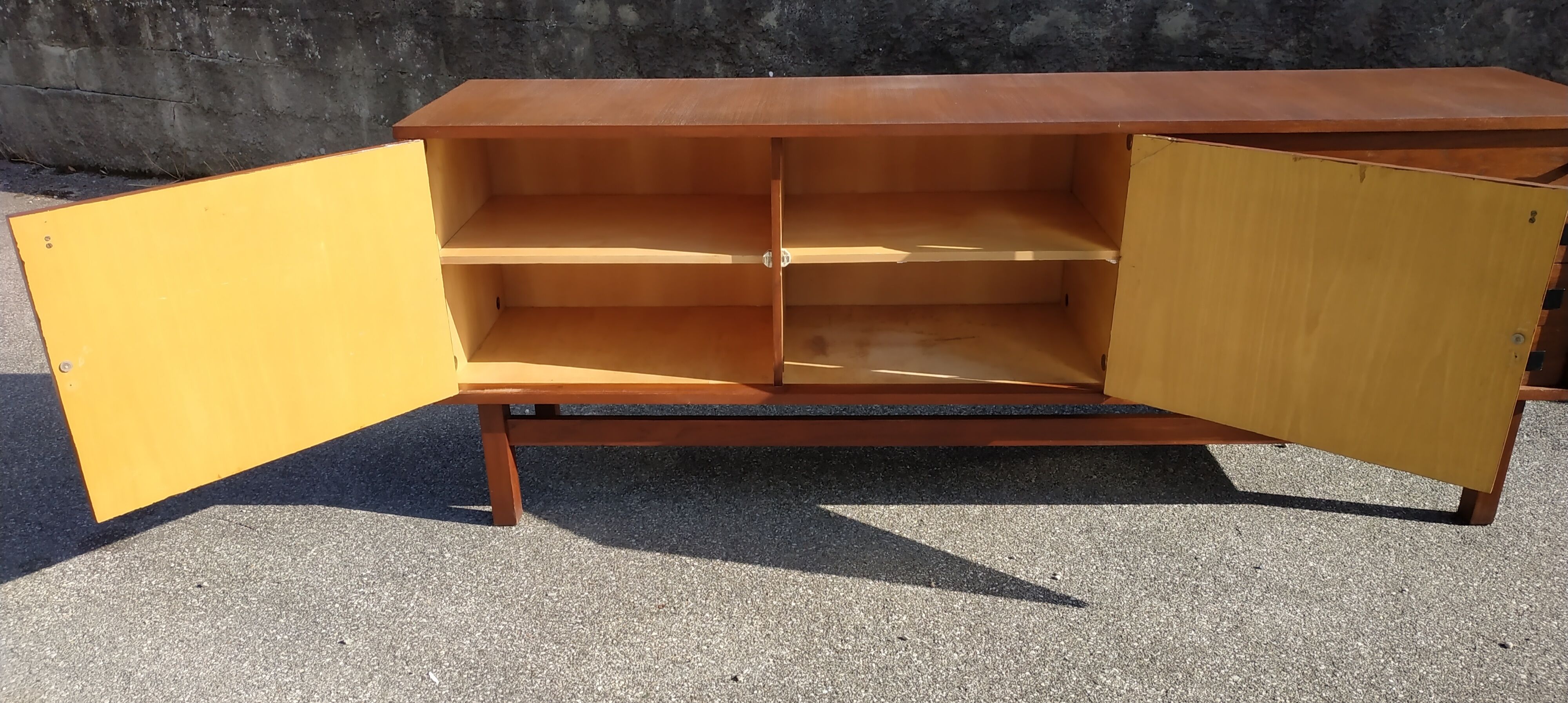 Sideboard in wood and metal 1960